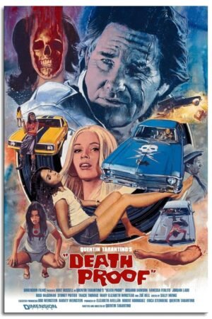 Death Proof Movie Posters Wall Art Action Movies Posters Canvas Prints Classic Film Posters Poster For Home Office Corridor Decorations Unframed 24"x16"