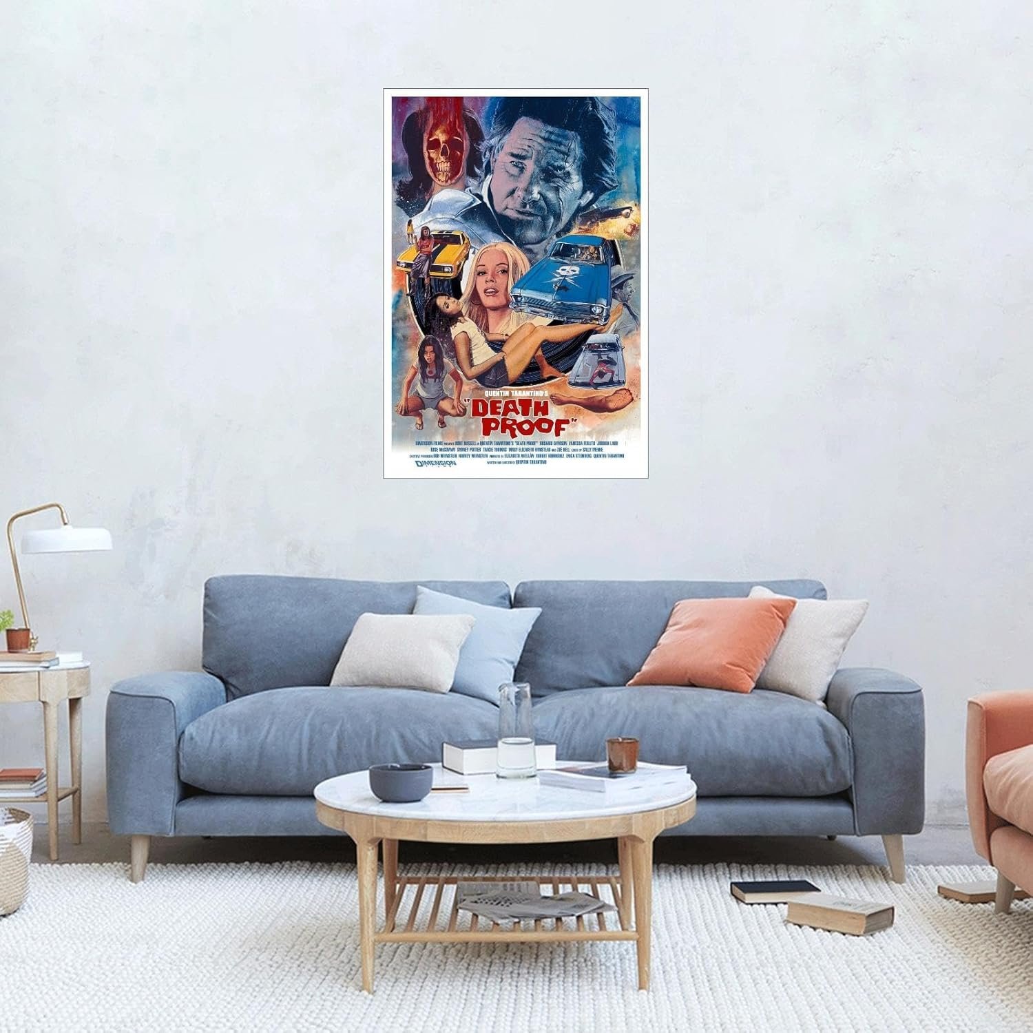 Death Proof Movie Posters Wall Art Action Movies Posters Canvas Prints Classic Film Posters Poster For Home Office Corridor Decorations Unframed 24"x16"