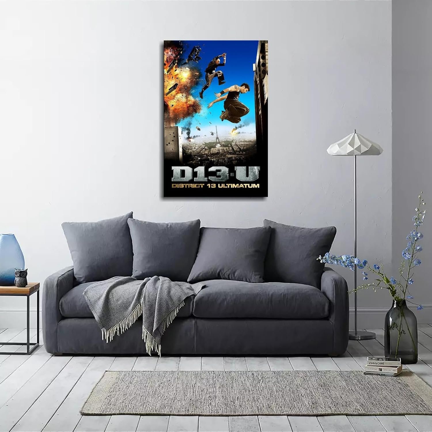 District 13: Ultimatum Movie Poster Wall Art Action Crime Movies Canvas Prints Classic Movies Poster For Home Office Cinema Decorations With Framed 36"x24"