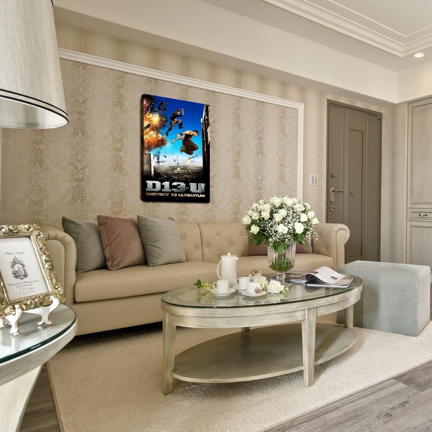 District 13: Ultimatum Movie Poster Wall Art Action Crime Movies Canvas Prints Classic Movies Poster For Home Office Cinema Decorations With Framed 36"x24"