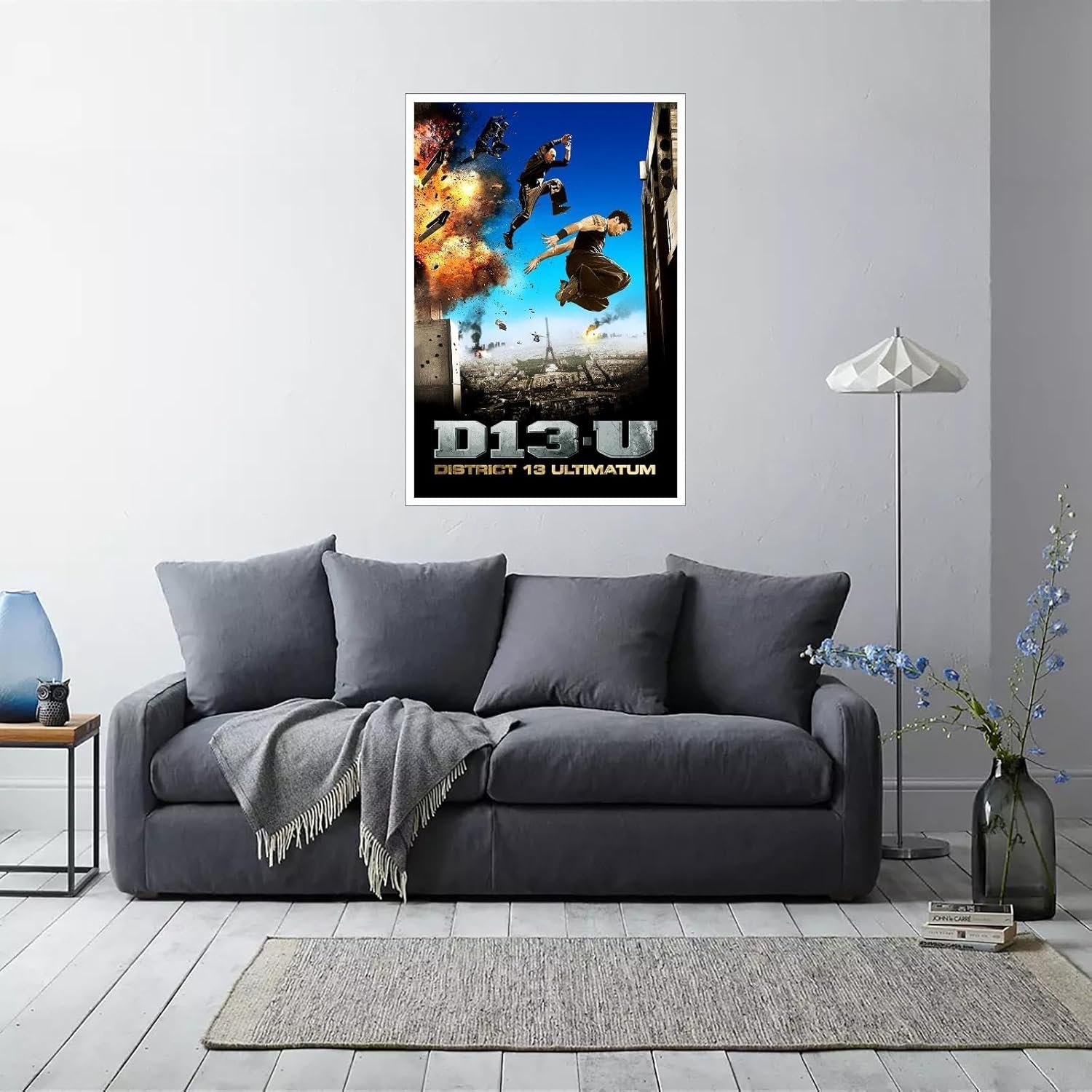District 13: Ultimatum Movie Poster Wall Art Action Crime Movies Canvas Prints Classic Movies Poster For Home Office Cinema Decorations With Framed 36"x24"