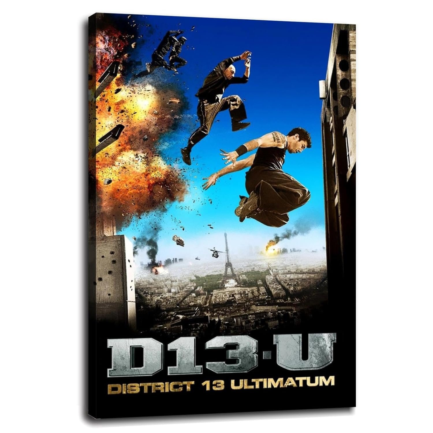 District 13: Ultimatum Movie Poster Wall Art Action Crime Movies Canvas Prints Classic Movies Poster For Home Office Cinema Decorations With Framed 36"x24"
