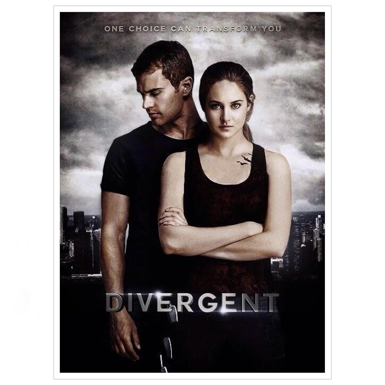 Divergent Movie Poster Canvas Prints Sci-fi Adventures Classic Movies Poster Wall Art For Home Office Cinema Decorations Unframed 10"x8"