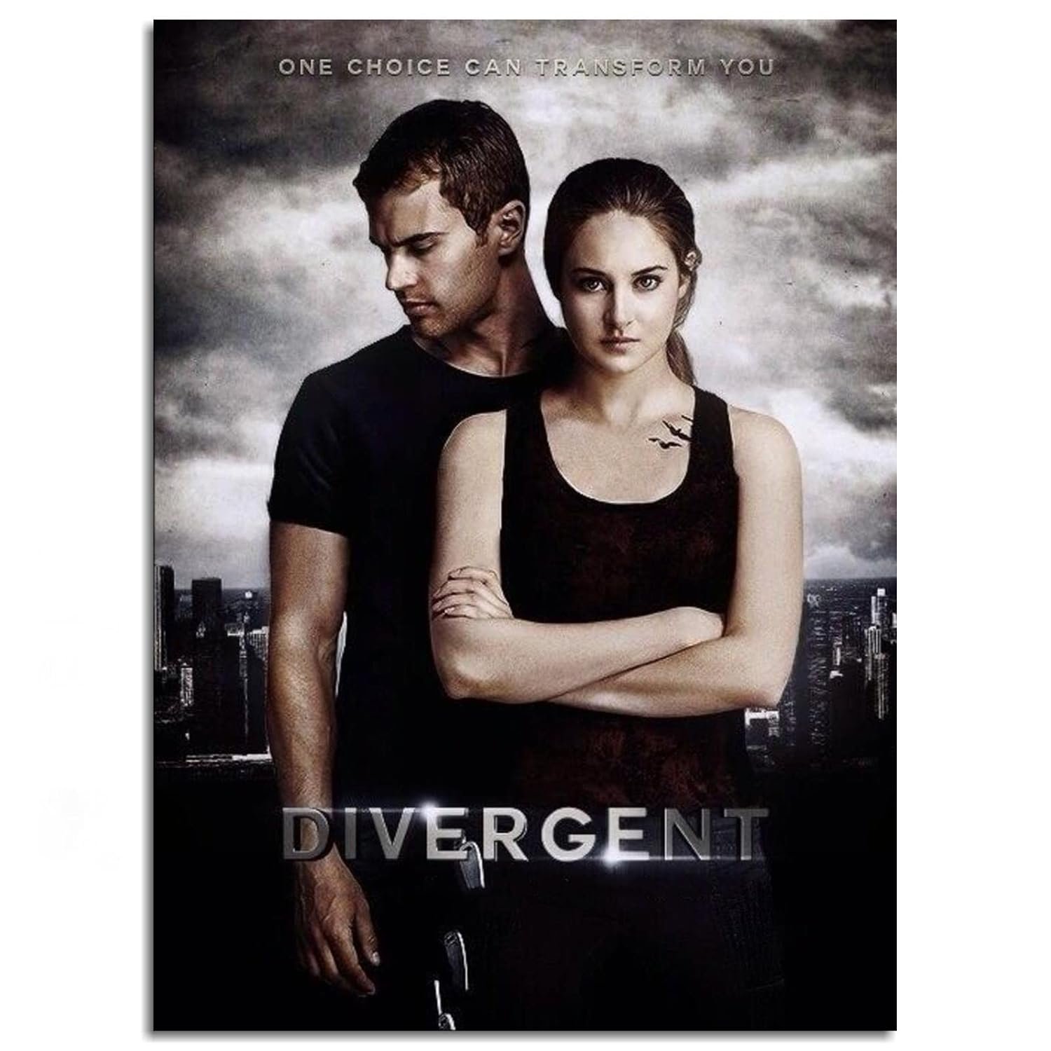 Divergent Movie Poster Canvas Prints Sci-fi Adventures Classic Movies Poster Wall Art For Home Office Cinema Decorations Unframed 10"x8"