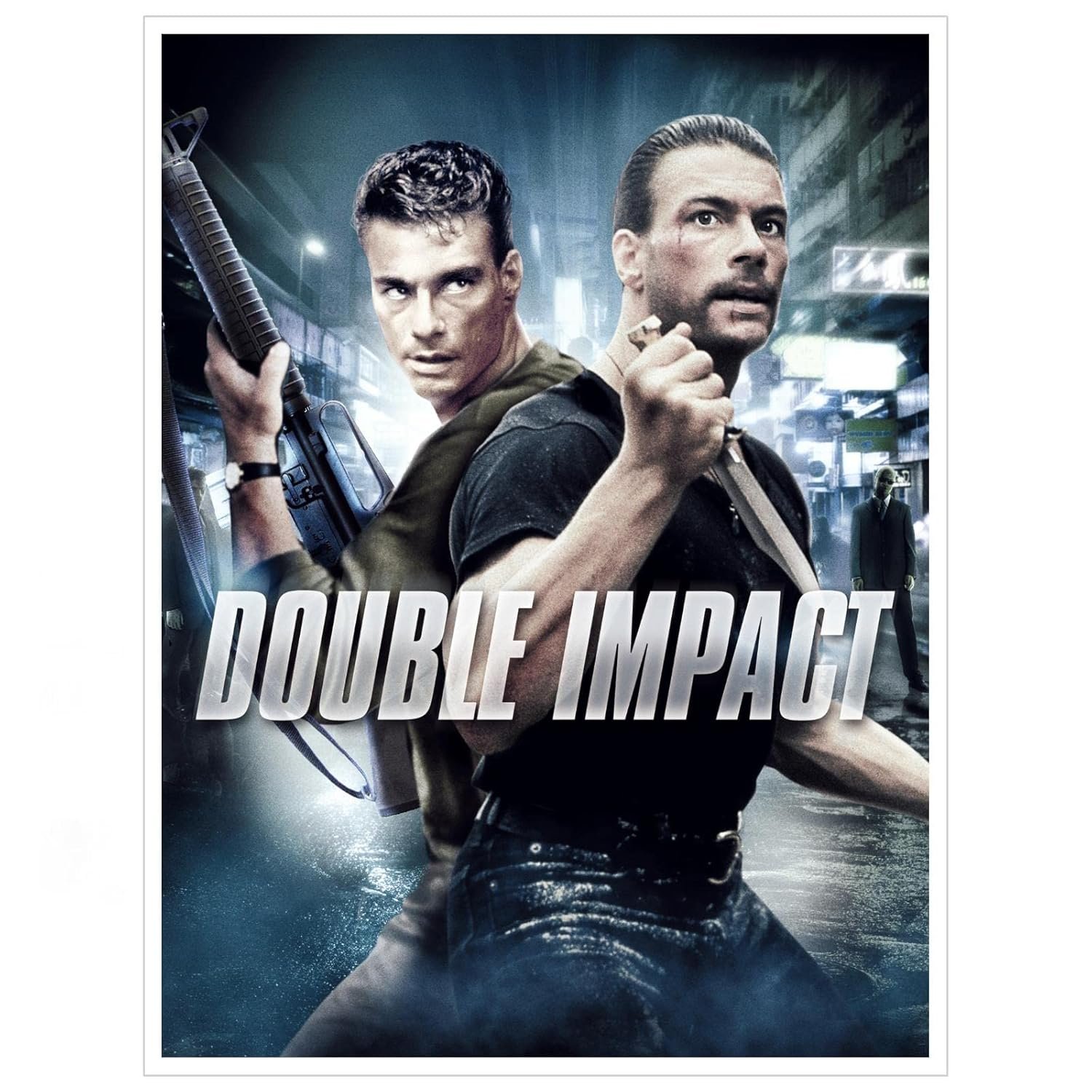 Double Impact Poster Canvas Prints Action Movies Old Movies Poster Wall Art For Home Office Cinema Decorations Unframed 10"x8"