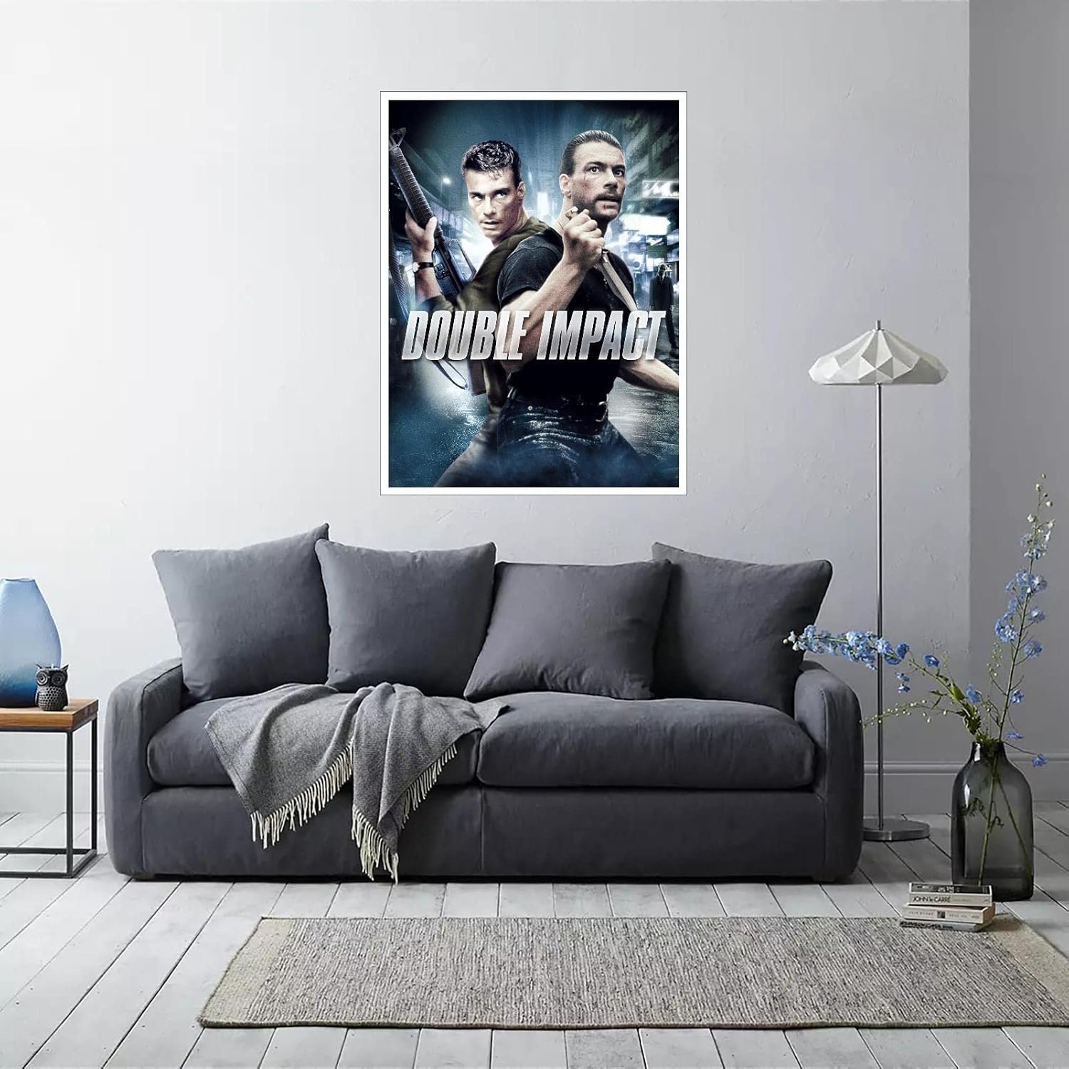 Double Impact Poster Canvas Prints Action Movies Old Movies Poster Wall Art For Home Office Cinema Decorations Unframed 10"x8"