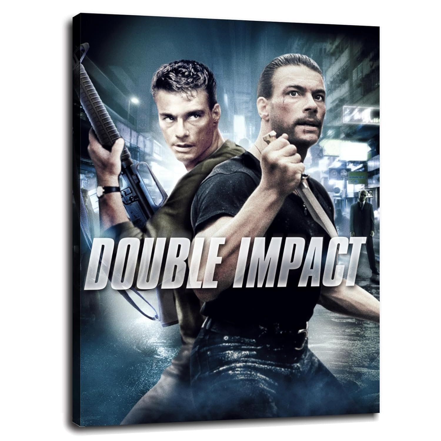 Double Impact Poster Canvas Prints Action Movies Old Movies Poster Wall Art For Home Office Cinema Decorations Unframed 10"x8"