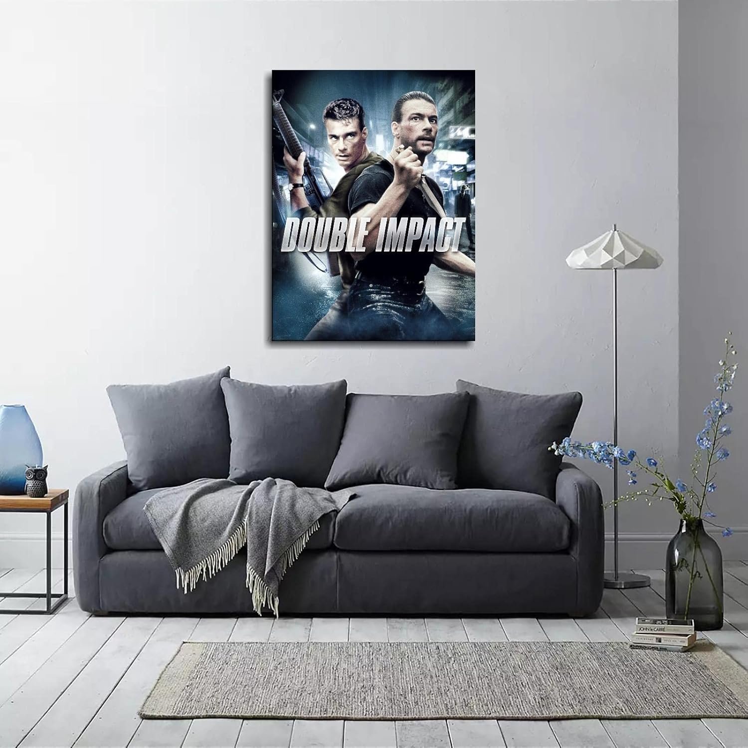 Double Impact Poster Canvas Prints Action Movies Old Movies Poster Wall Art For Home Office Cinema Decorations Unframed 10"x8"