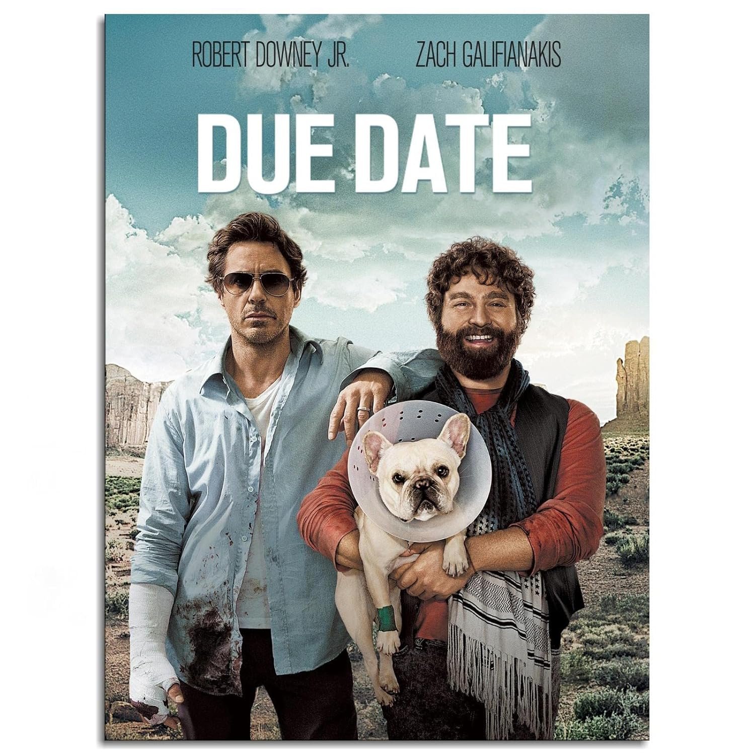 Due Date Film Poster Wall Art Comedy Movie Poster Canvas Prints Classic Movies Poster For Home Office Cinema Decorations Unframed 10"x8"