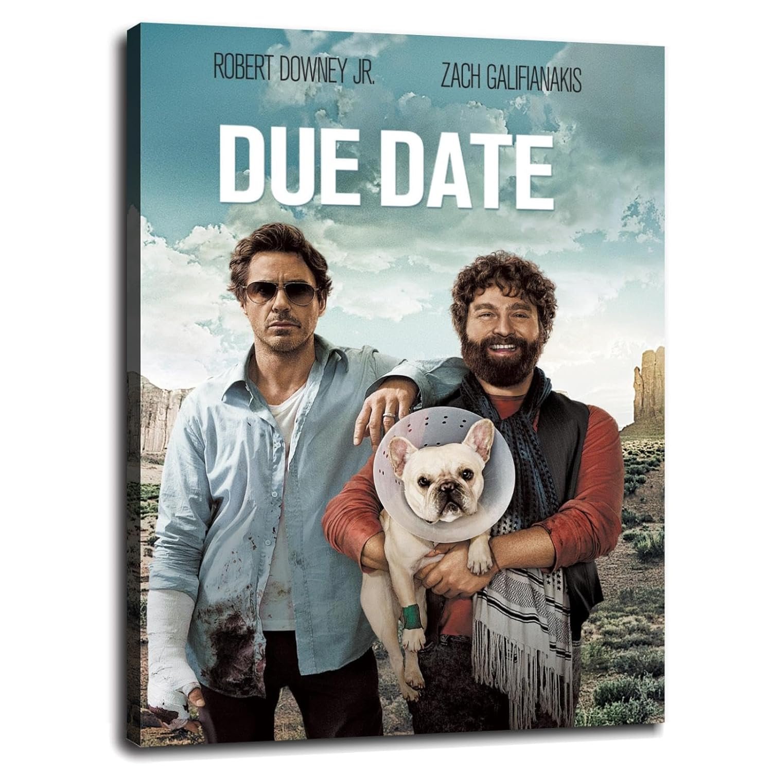 Due Date Film Poster Wall Art Comedy Movie Poster Canvas Prints Classic Movies Poster For Home Office Cinema Decorations Unframed 10"x8"