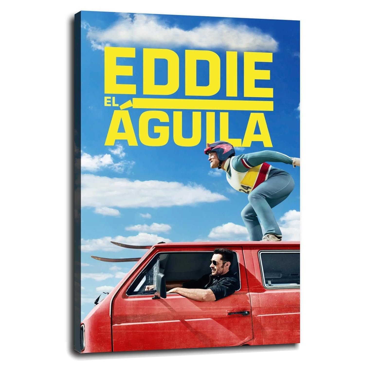 Eddie The Eagle Movie Poster Wall Art Sport Stories Canvas Prints Classic Movies Poster For Home Office Cinema Decorations Unframed 30"x20"