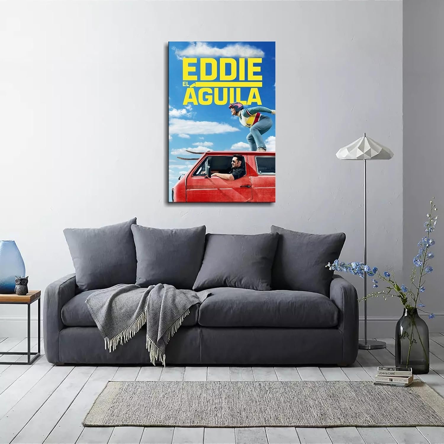 Eddie The Eagle Movie Poster Wall Art Sport Stories Canvas Prints Classic Movies Poster For Home Office Cinema Decorations Unframed 30"x20"