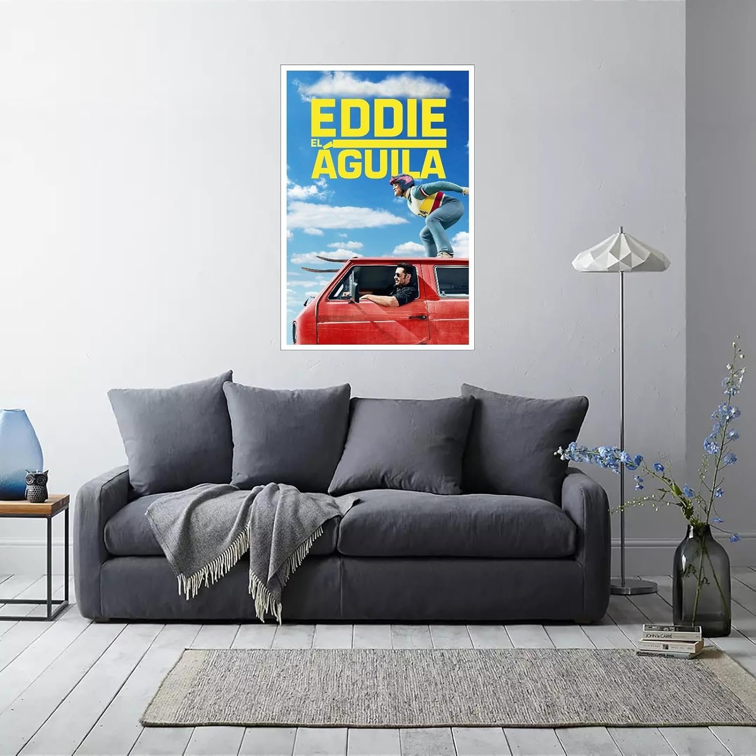 Eddie The Eagle Movie Poster Wall Art Sport Stories Canvas Prints Classic Movies Poster For Home Office Cinema Decorations Unframed 30"x20"