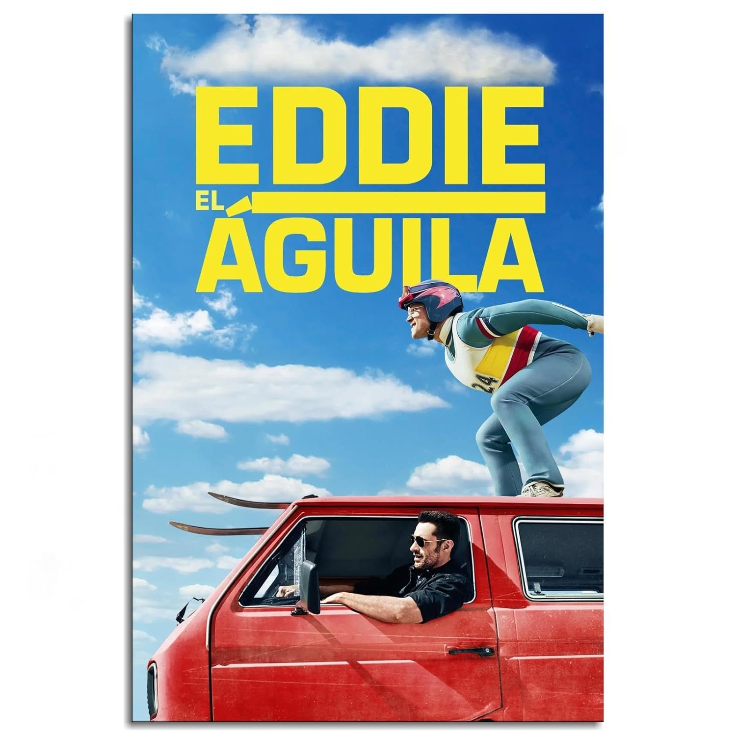 Eddie The Eagle Movie Poster Wall Art Sport Stories Canvas Prints Classic Movies Poster For Home Office Cinema Decorations Unframed 30"x20"