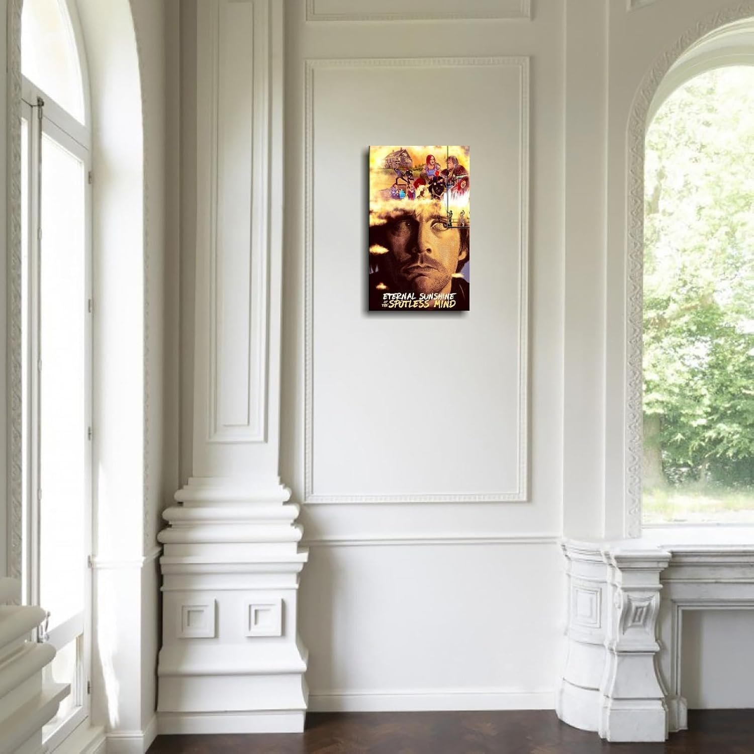 Eternal Sunshine Of The Spotless Mind Movie Poster Canvas Prints Love Story Science Fiction Movies Poster Wall Art For Home Office Cinema Decorations With Framed 27"x16"