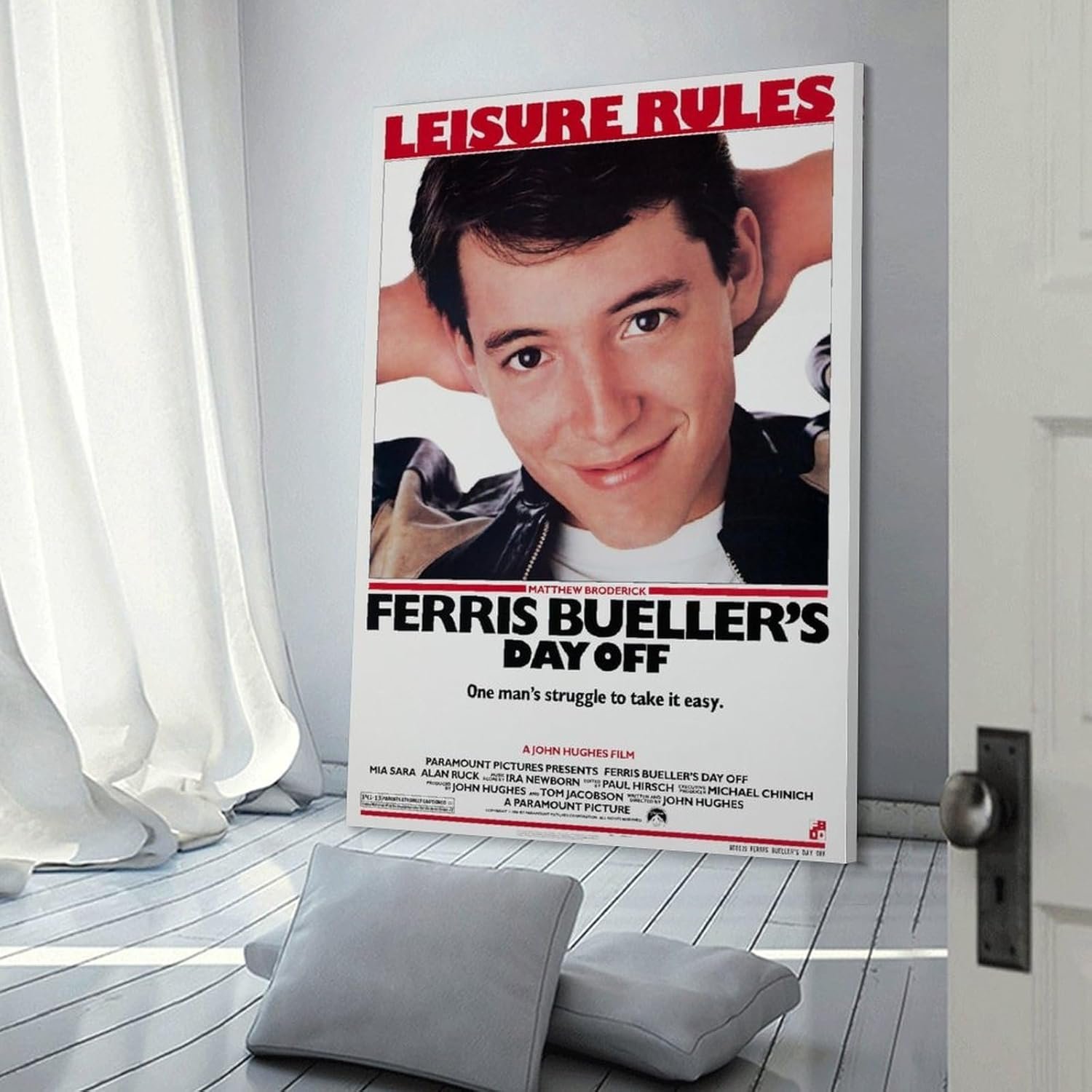 Ferris Bueller's Day Off- Movie Poster for Home Aesthetic Canvas Art Wall Decor Gifts 12x18inch(30x45cm)