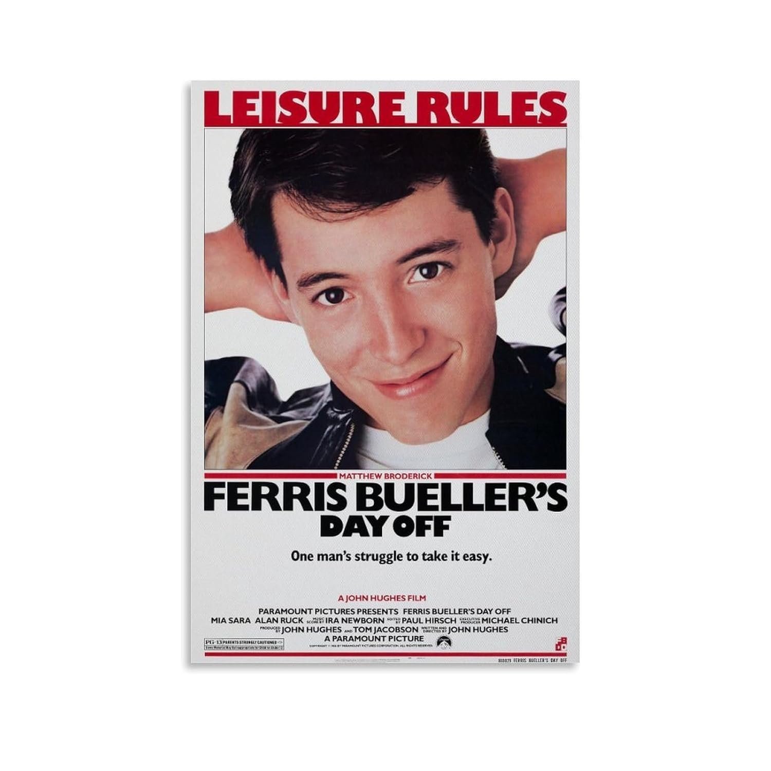 Ferris Bueller's Day Off- Movie Poster for Home Aesthetic Canvas Art Wall Decor Gifts 12x18inch(30x45cm)