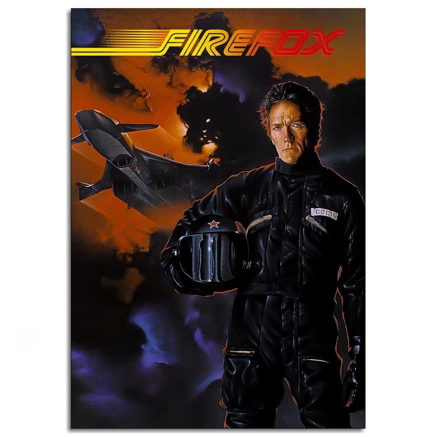 Firefox Movie Poster Wall Art Action Movies Canvas Prints Science Fiction Movies Poster For Home Office Cinema Decorations Unframed 18"x12"