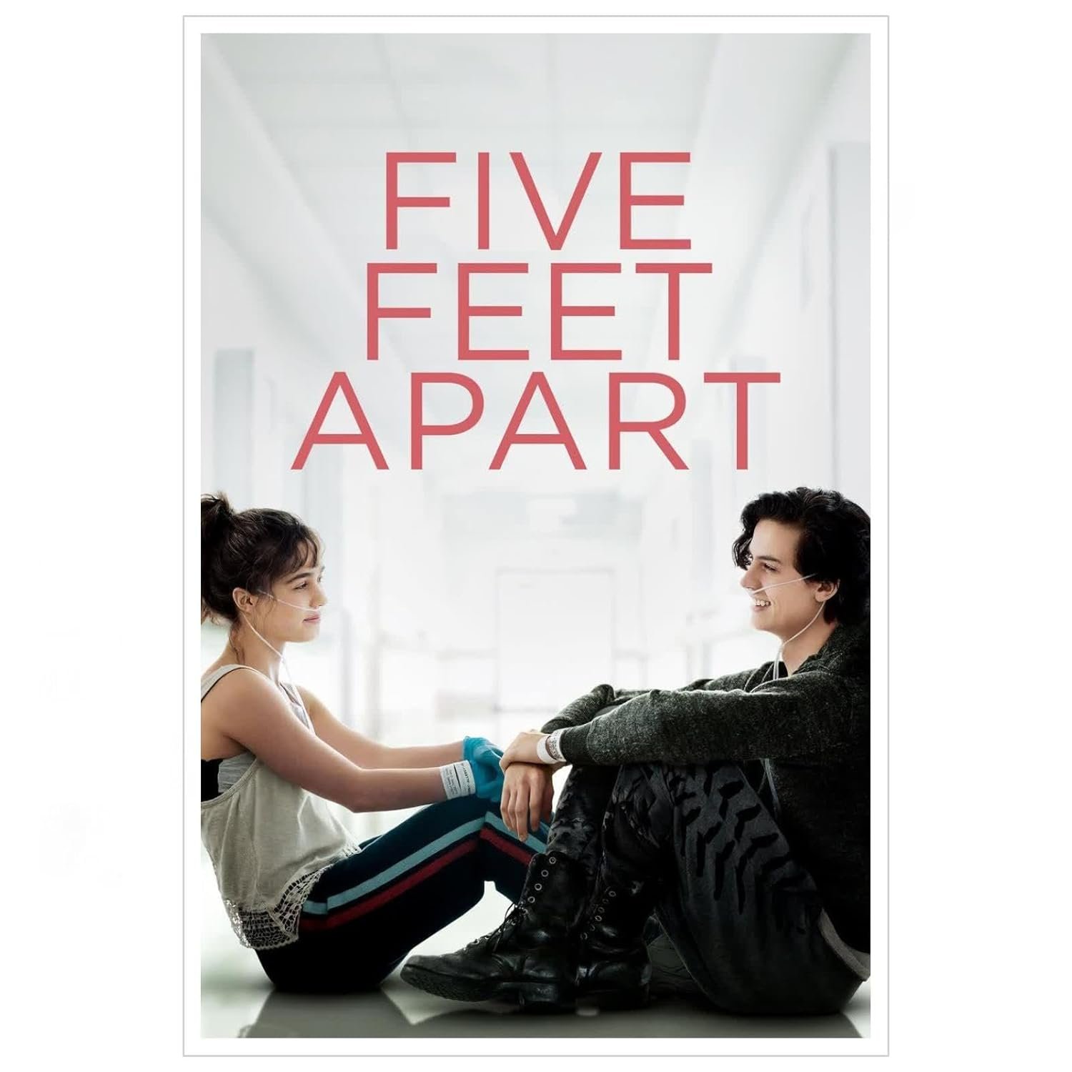 Five Feet Apart Movie Poster Canvas Prints Love Story Love Movies Poster Wall Art For Home Office Cinema Decorations Unframed 36"x24"