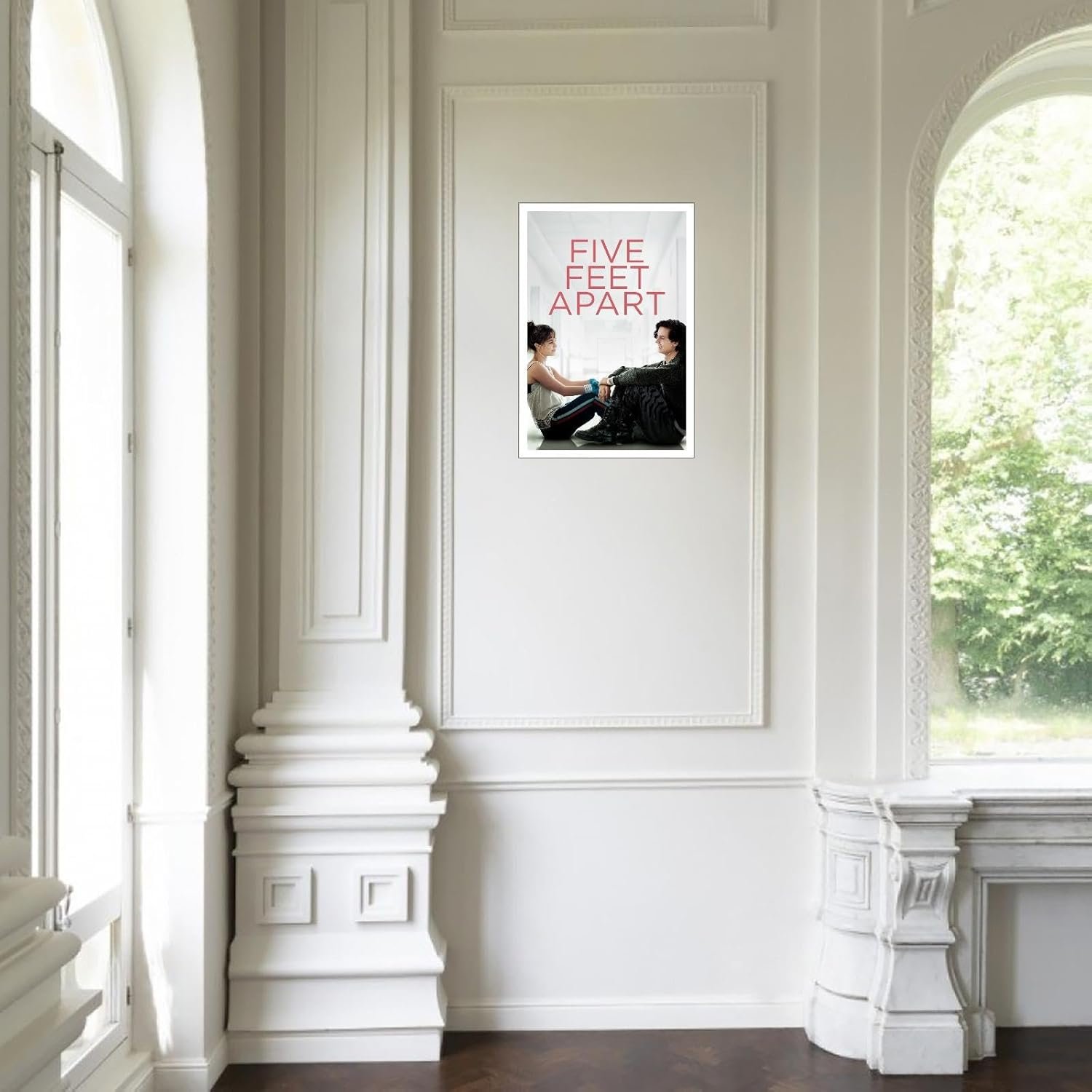 Five Feet Apart Movie Poster Canvas Prints Love Story Love Movies Poster Wall Art For Home Office Cinema Decorations Unframed 36"x24"