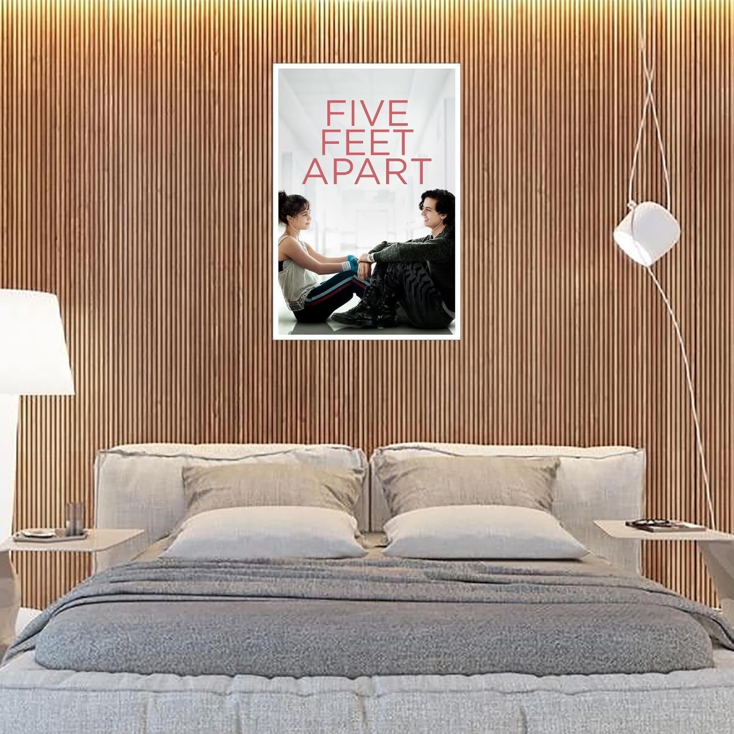 Five Feet Apart Movie Poster Canvas Prints Love Story Love Movies Poster Wall Art For Home Office Cinema Decorations Unframed 36"x24"