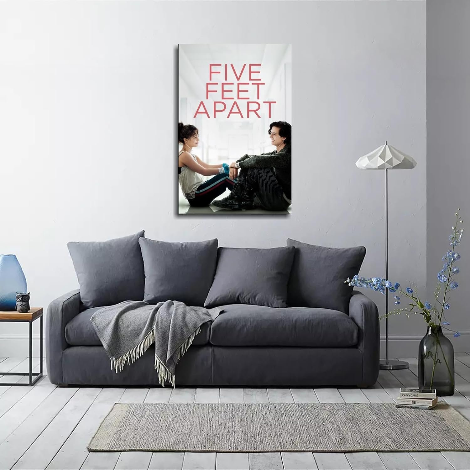 Five Feet Apart Movie Poster Canvas Prints Love Story Love Movies Poster Wall Art For Home Office Cinema Decorations Unframed 36"x24"