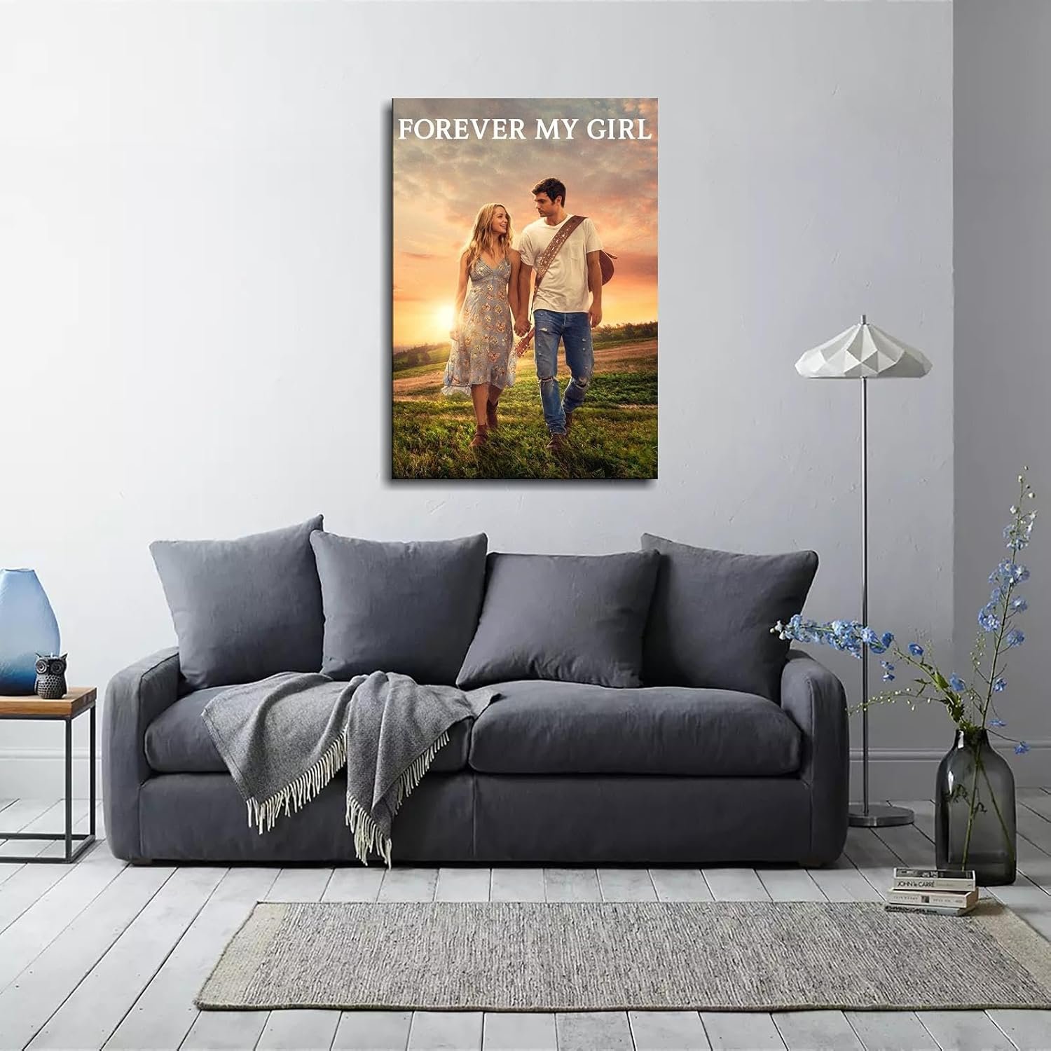 Forever My Girl Movie Poster Canvas Prints Love Movies Classic Movies Poster Wall Art For Home Office Decorations With Framed 36"x24"