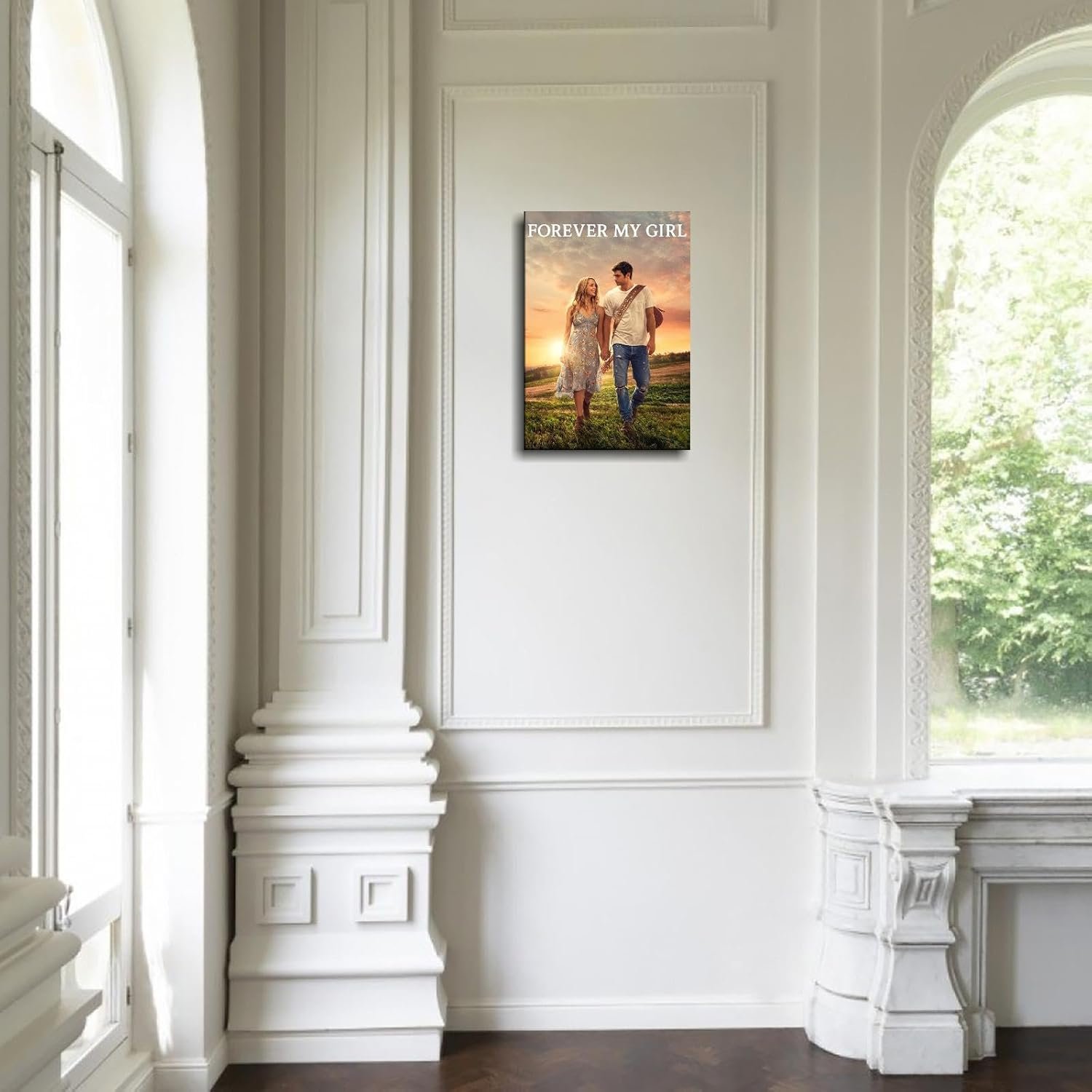 Forever My Girl Movie Poster Canvas Prints Love Movies Classic Movies Poster Wall Art For Home Office Decorations With Framed 36"x24"