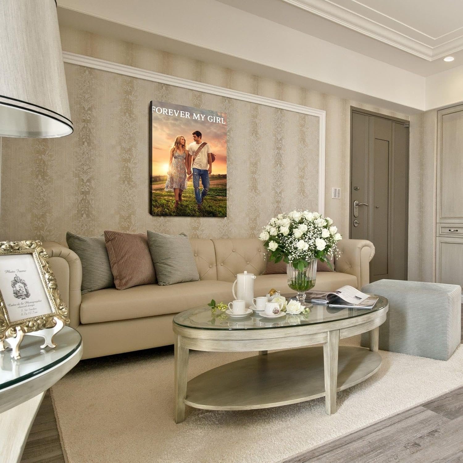 Forever My Girl Movie Poster Canvas Prints Love Movies Classic Movies Poster Wall Art For Home Office Decorations With Framed 36"x24"