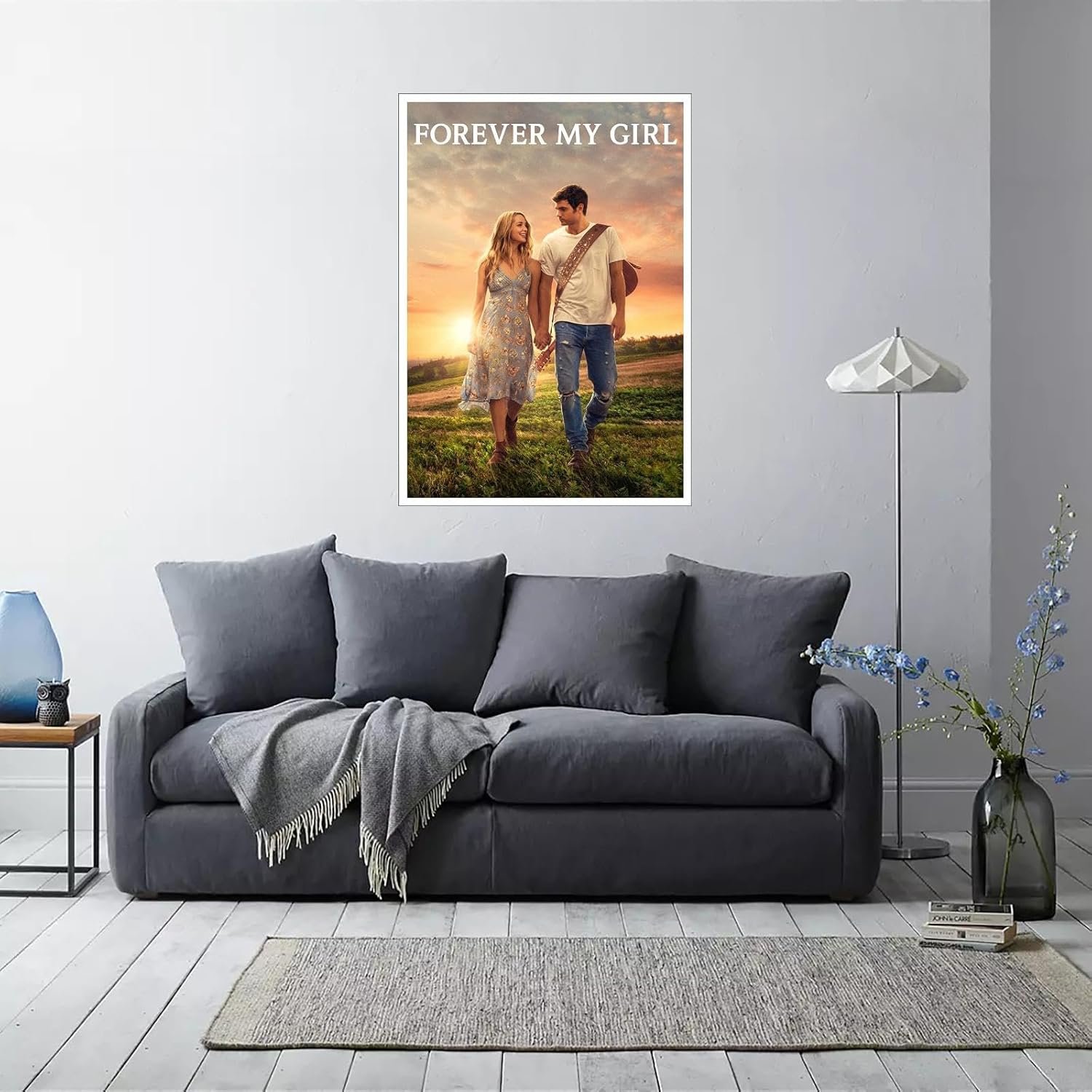 Forever My Girl Movie Poster Canvas Prints Love Movies Classic Movies Poster Wall Art For Home Office Decorations With Framed 36"x24"