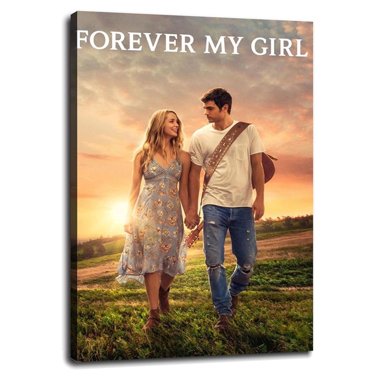 Forever My Girl Movie Poster Canvas Prints Love Movies Classic Movies Poster Wall Art For Home Office Decorations With Framed 36"x24"