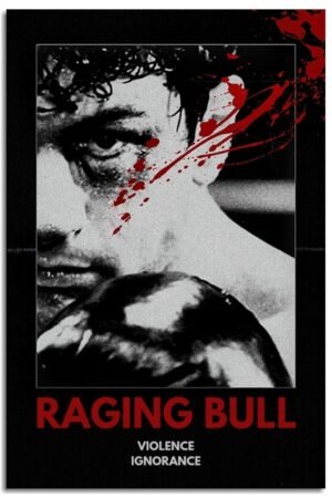 Generic Raging Bull Movie Posters Wall Art Boxing Sports Classic Movies Canvas Prints Action Inspired Movies Poster For Home Office Bedroom Decorations Unframed 12""x8""