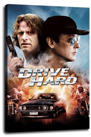 Hard Drive Movie Poster Wall Art Crime Racing Canvas Prints Action Movies Poster For Home Office Cinema Decorations With Framed 24"x16"