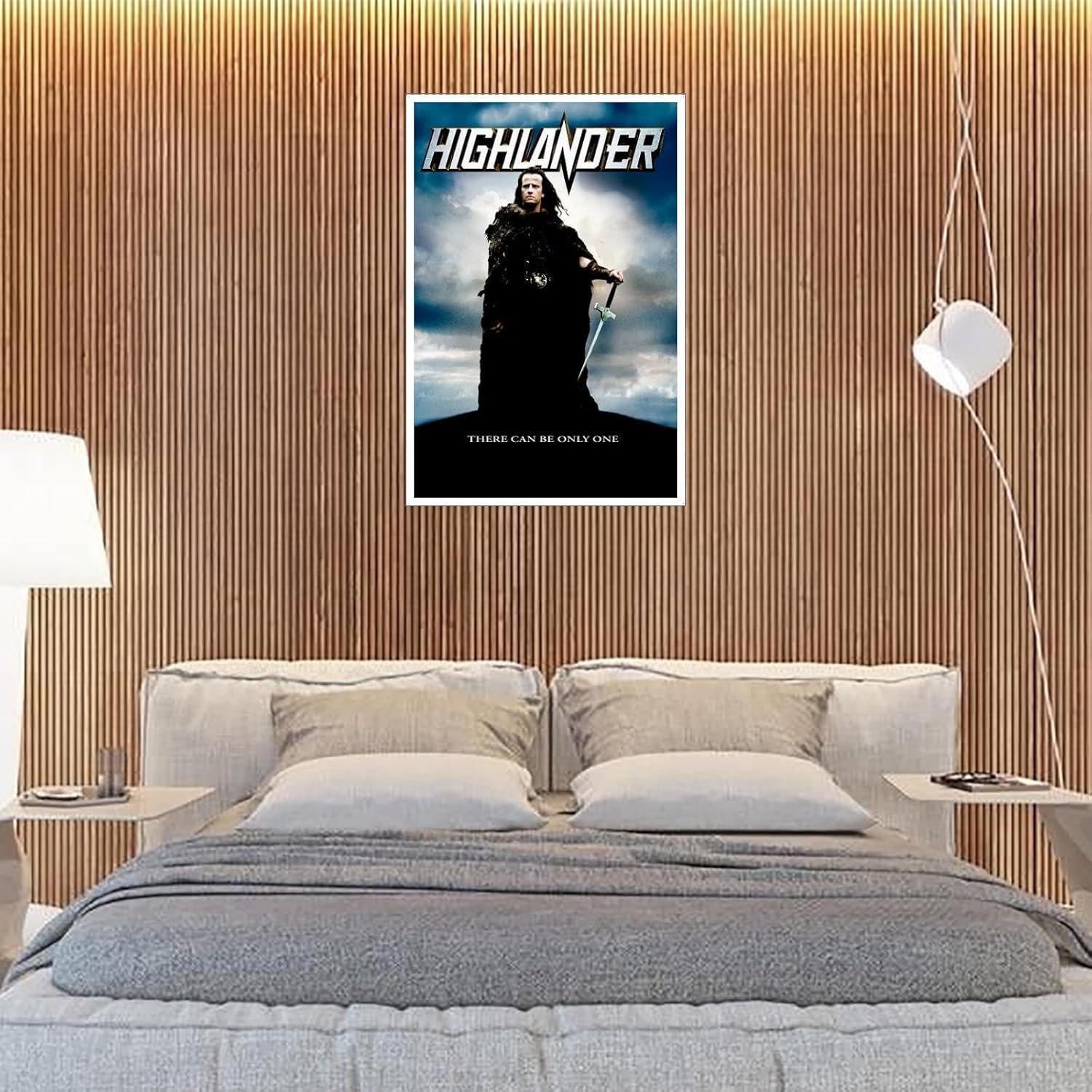 Highlander Movie Poster Canvas Prints Fantasy Adventure Action Movies Poster Wall Art For Home Office Cinema Decorations Unframed 18"x12"