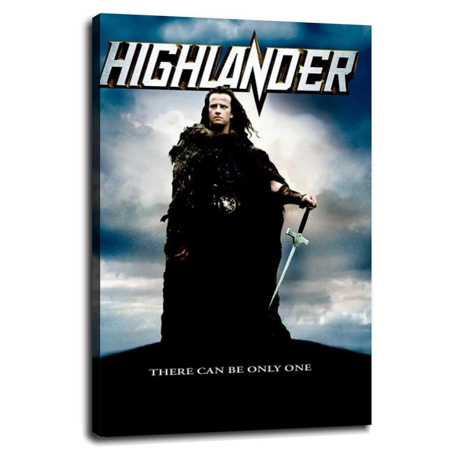 Highlander Movie Poster Canvas Prints Fantasy Adventure Action Movies Poster Wall Art For Home Office Cinema Decorations Unframed 18"x12"