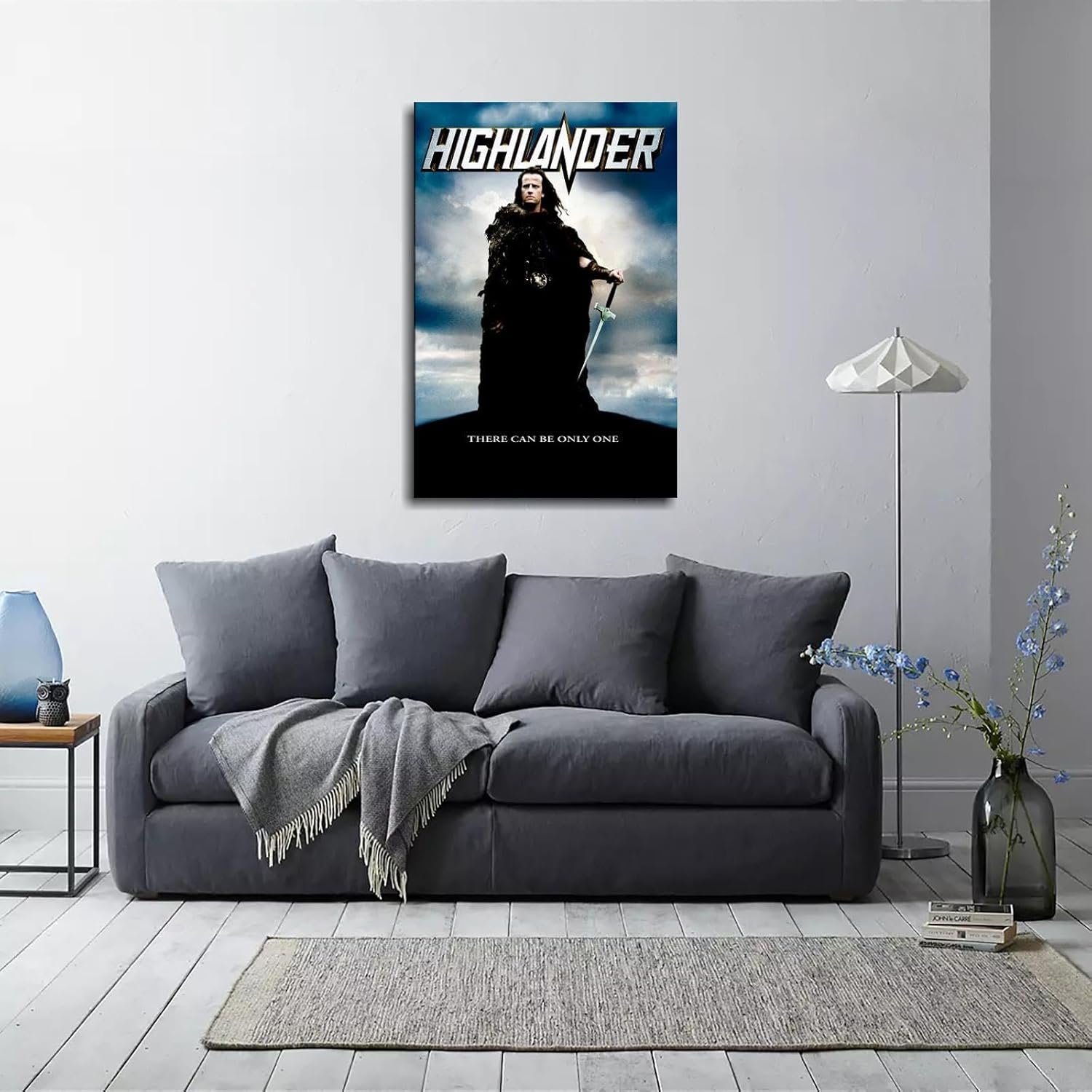 Highlander Movie Poster Canvas Prints Fantasy Adventure Action Movies Poster Wall Art For Home Office Cinema Decorations Unframed 18"x12"