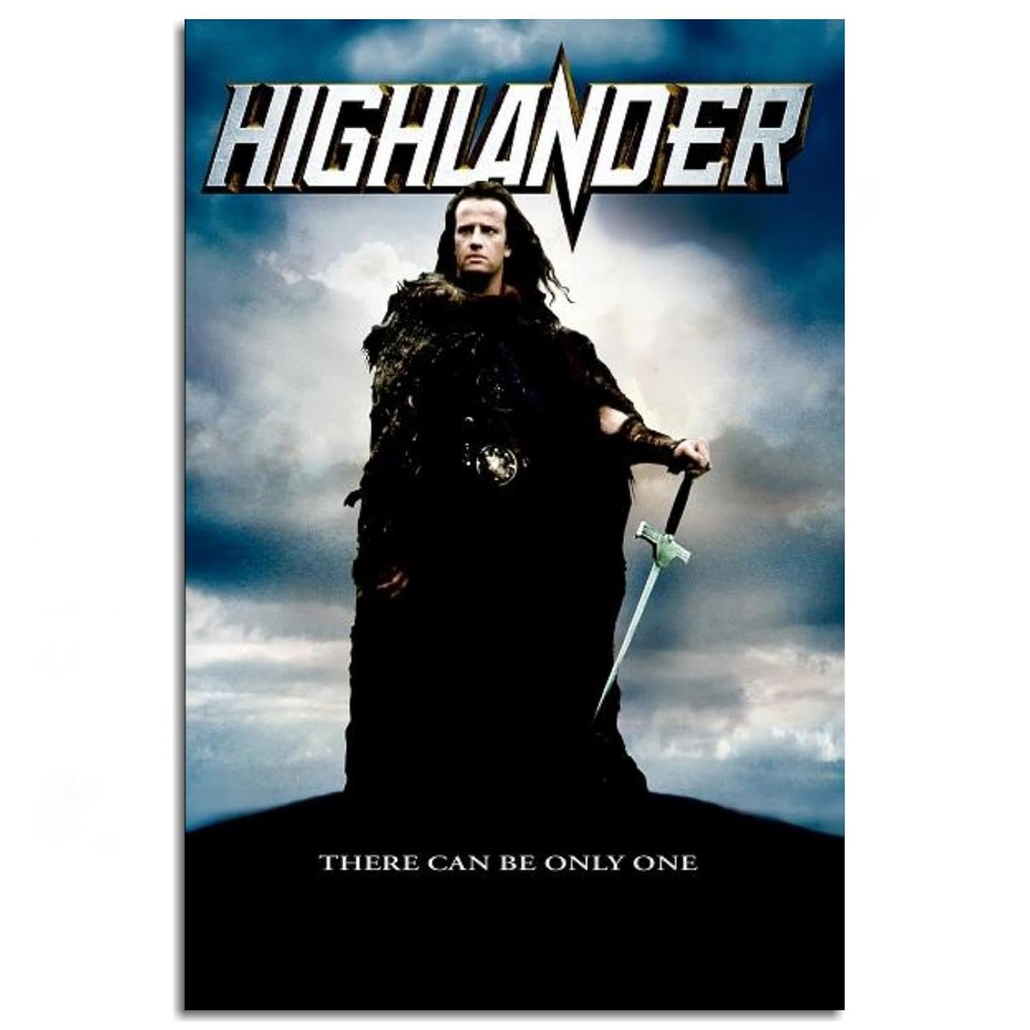 Highlander Movie Poster Canvas Prints Fantasy Adventure Action Movies Poster Wall Art For Home Office Cinema Decorations Unframed 18"x12"