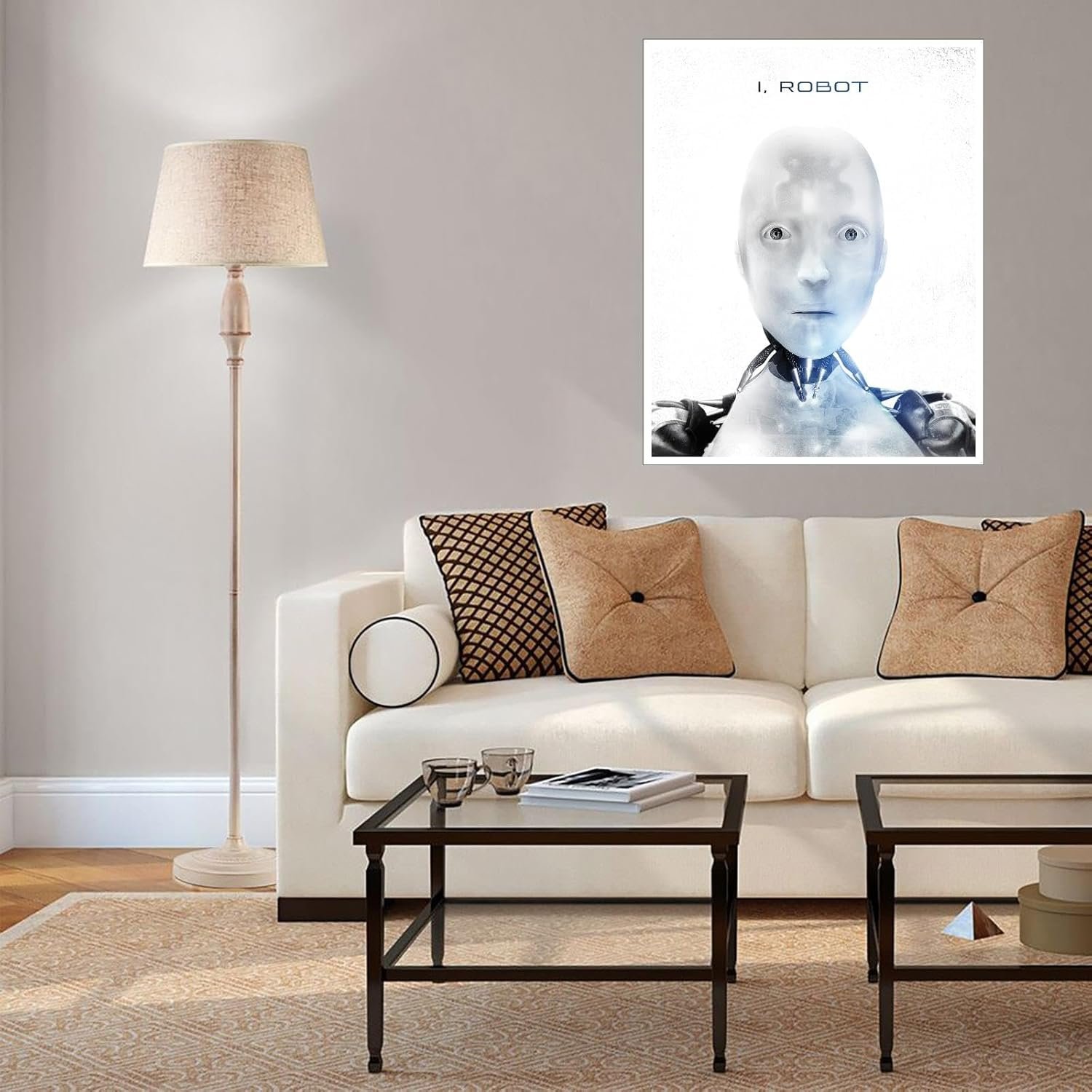 I, Robot Movie Poster Canvas Prints Science Fiction Movies Action Movies Poster Wall Art For Home Office Cinema Decorations Unframed 10"x8"