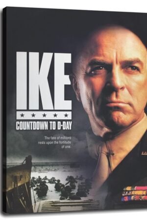 Ike: Countdown To D-Day Movie Poster Wall Art War Movies Canvas Prints Poster For Home Office Cinema Decorations With Framed 10"x8"