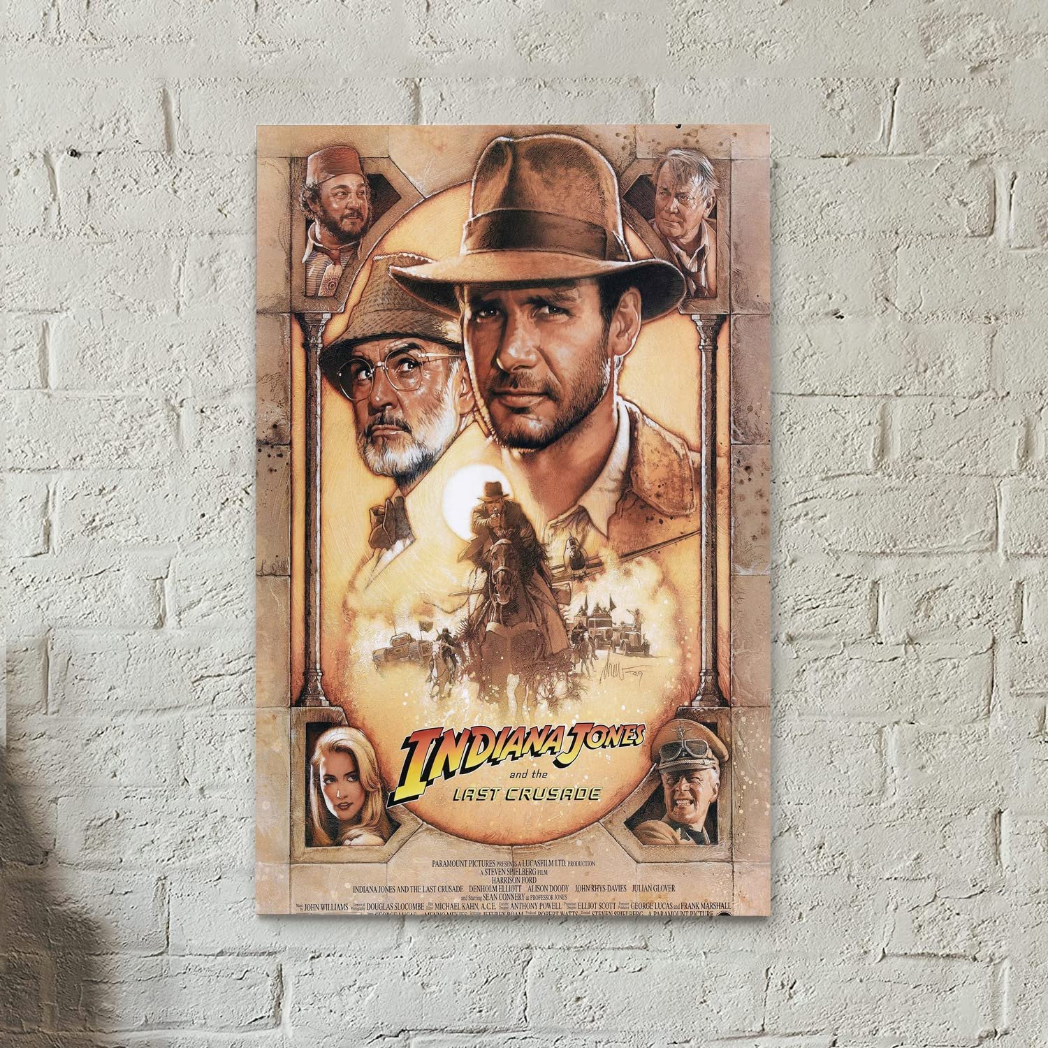 Indiana Jones and The Last Crusade Movie Poster for Home Decor Wall Art 11x17inch (28x43cm) Frameless Gift