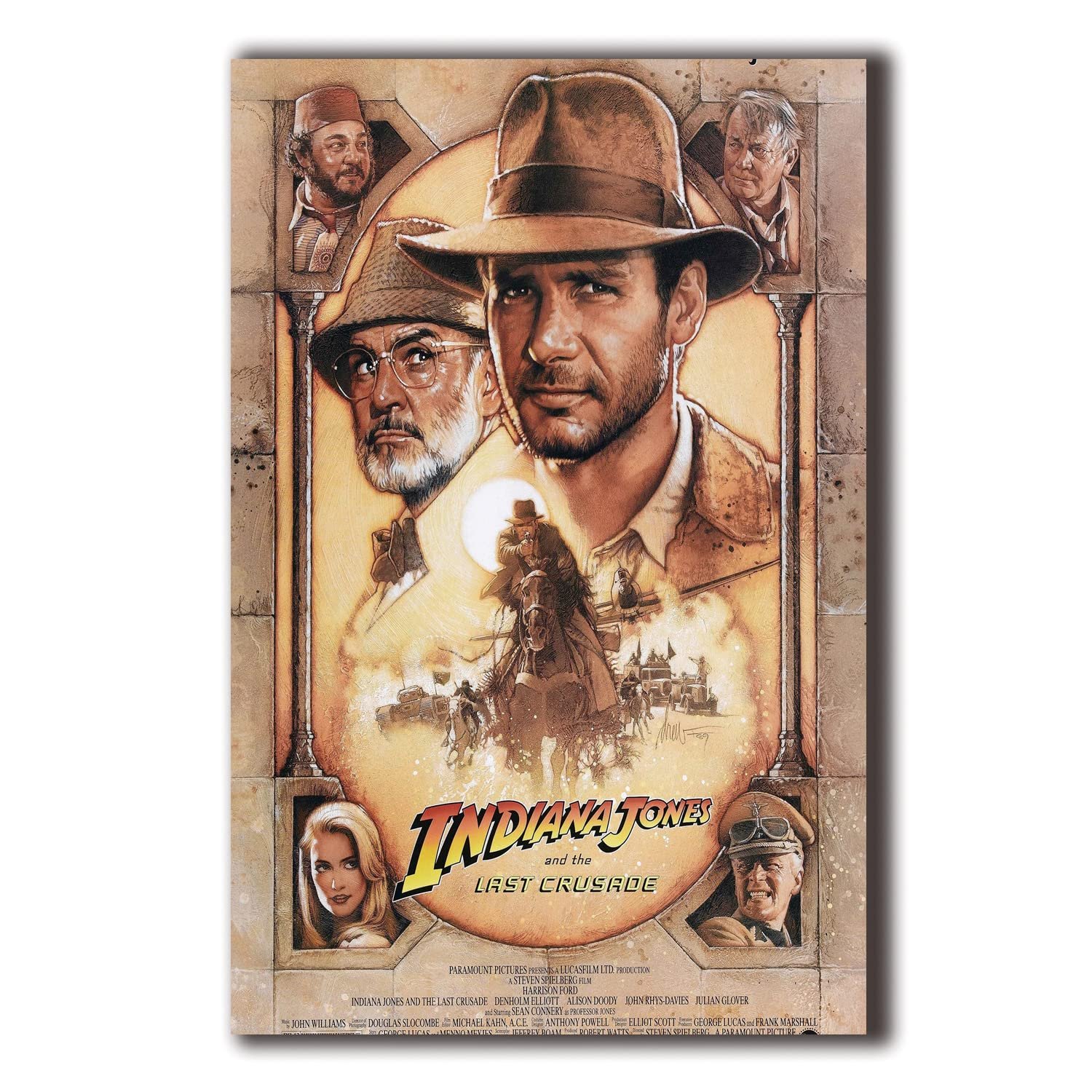 Indiana Jones and The Last Crusade Movie Poster for Home Decor Wall Art 11x17inch (28x43cm) Frameless Gift