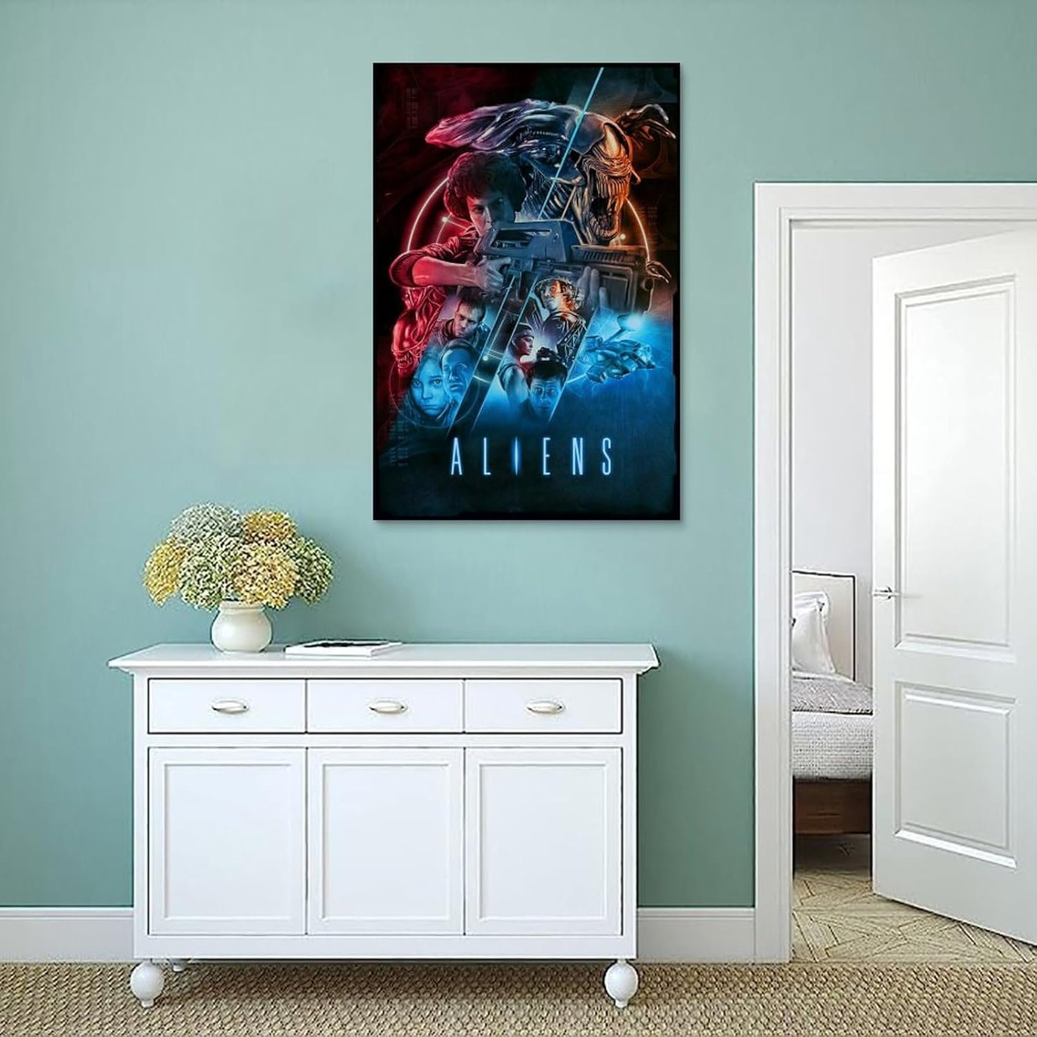 JGNHJC Alien Horror Movie Poster for Bedroom Aesthetic Canvas Art Poster Bedroom Decor Posters 20x30inch(50x75cm), Unframe-style-7