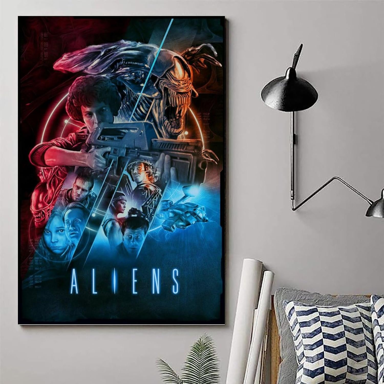 JGNHJC Alien Horror Movie Poster for Bedroom Aesthetic Canvas Art Poster Bedroom Decor Posters 20x30inch(50x75cm), Unframe-style-7