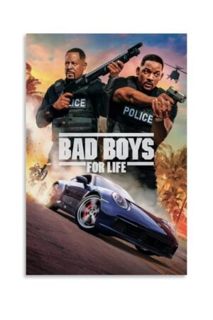 JGNHJC Bad Boys for Life Movie Poster Canvas Wall Art Living Room Posters Bedroom Painting 12x18inch(30x45cm), Unframe-style-9