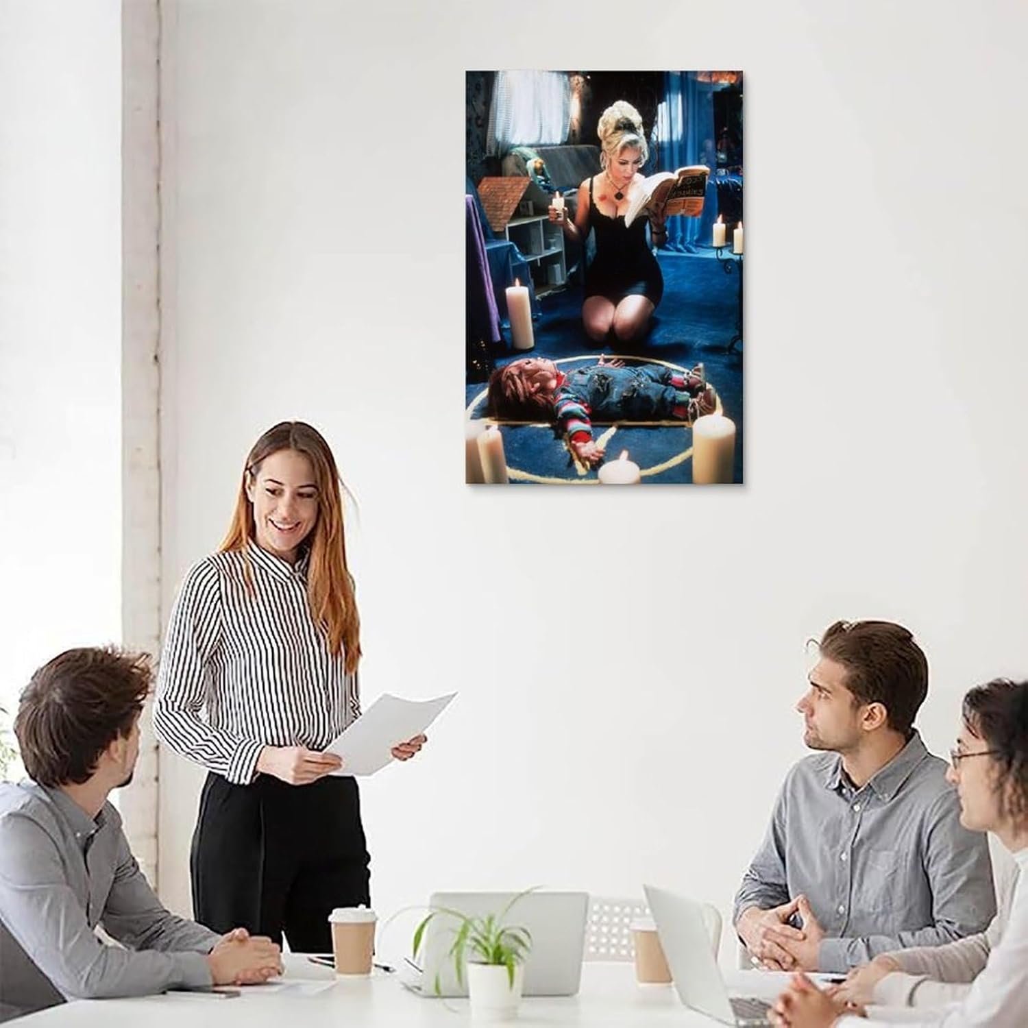 JGNHJC Bride of Chucky Poster Jennifer Tilly Poster Canvas Art Poster Bedroom Decor Posters 12x18inch(30x45cm), Unframe-style-14