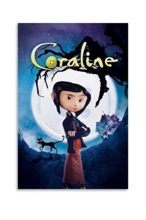 JGNHJC Coraline Horror Movie Poster Canvas Art Poster Bedroom Decor Posters 24x36inch(60x90cm), Unframe-style-2