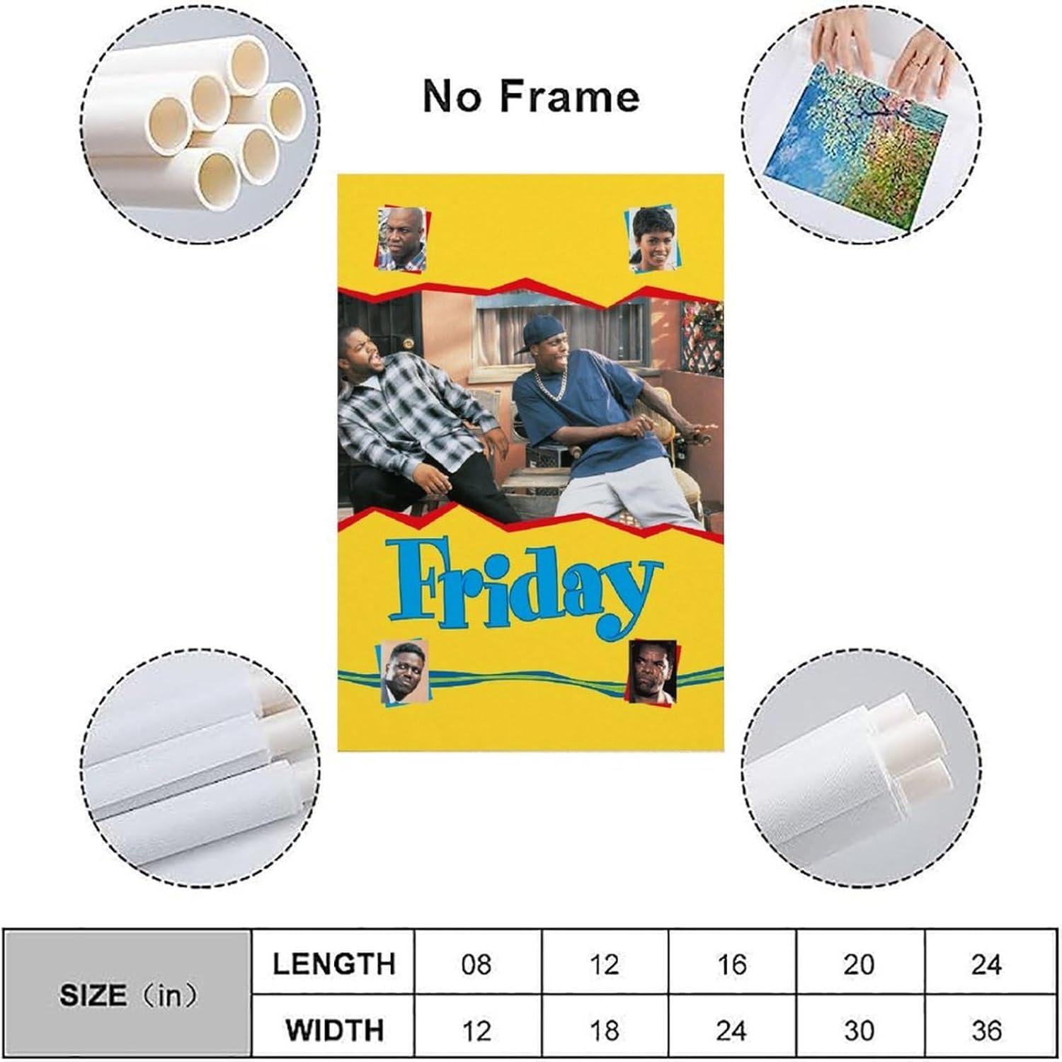 JGNHJC Friday Movie Poster Canvas Wall Art Living Room Posters Bedroom Painting 12x18inch(30x45cm), Unframe-style-3