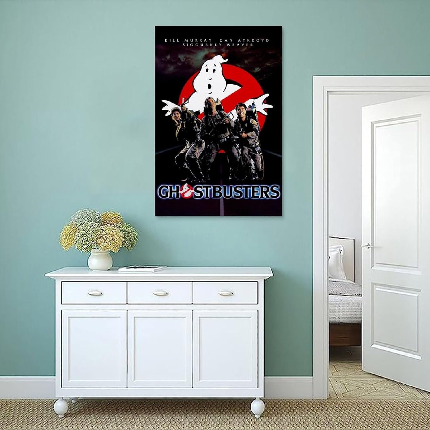 JGNHJC Ghostbusters Movie Poster Canvas Wall Art Living Room Posters Bedroom Painting 24x36inch(60x90cm), Unframe-style-2