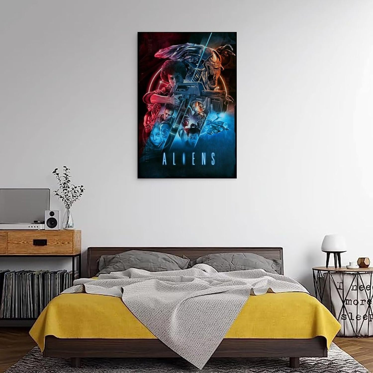 JGNHJC Horror Movie Poster for Bedroom Aesthetic Canvas Art Poster Bedroom Decor Posters 24x36inch(60x90cm), Frame-style-7