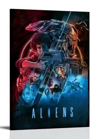 JGNHJC Horror Movie Poster for Bedroom Aesthetic Canvas Art Poster Bedroom Decor Posters 24x36inch(60x90cm), Frame-style-7